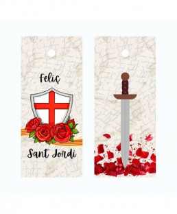 TARJETAS ST JORDI 9,5x4CM 50 UNI
