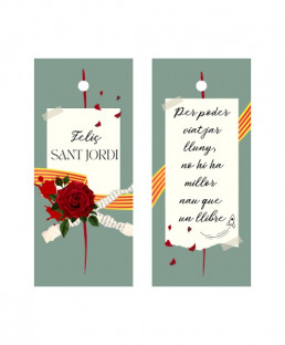 TARJETAS ST JORDI+SENYERA 9,5x4CMX50UNI