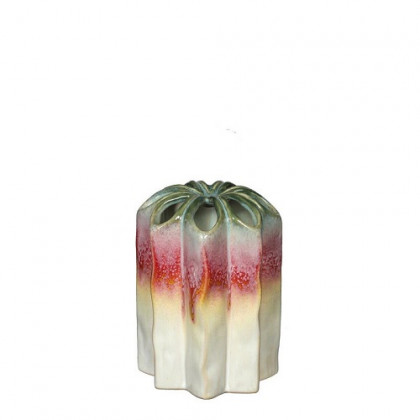 JARRÓN FLORERO RAINBOW POPPY L10,5XW10,5H15CM