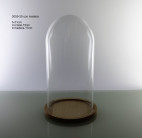 CRISTAL CUPULA H:30CM Ø:15 CON MADERA