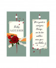 TARJETAS ST JORDI+SENYERA 9,5x4CMX50UNI