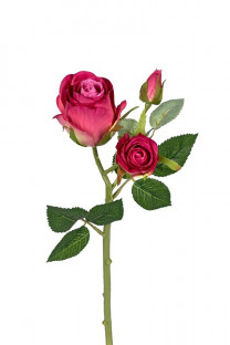 BRANCHE ROSE 40 CM CEREZA