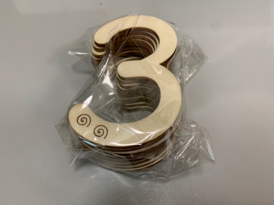 NÚMERO MADERA 3 PAQ X 10UNI