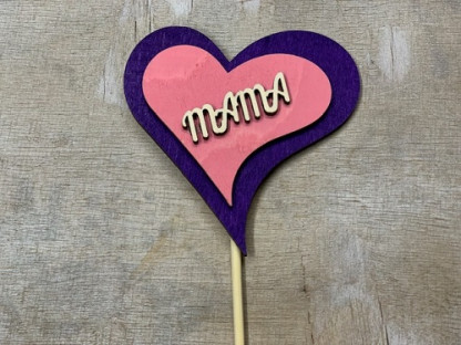 PICK CORAZON ROSA MAMA