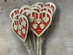PICK CORAZONES ROJO PAQ X 10UNI