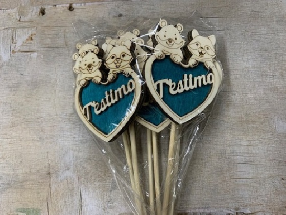 PICK OSOS AZUL PAQ X 10UNI "T'ESTIMO"