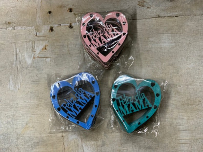 CORAZON COLOR "FELIZ DIA MAMA" PAQ X 10UNI