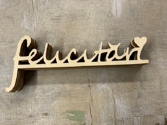 LETRA MADERA "FELICITARI" PAQ X 15UNI