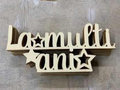 LETRA MADERA "LA MULTI ANI" PAQ X 10UNI