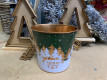 MACETA ZINC NAVIDAD 14Ø-13,5 VERDE.