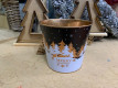MACETA ZINC NAVIDAD Ø14-13,5CM NEGRO.