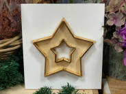 ESTRELLA MADERA CON MARCO INCLINADO.