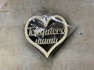 CORAZONES MADERA "TE QUIERO MAMA" PAQ X 10UNI