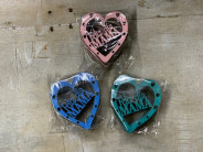 CORAZON COLOR "FELIZ DIA MAMA" PAQ X 10UNI