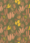 BOBINA PAPEL 70CM X 50M KRAFT/HOJAS TROPICALES