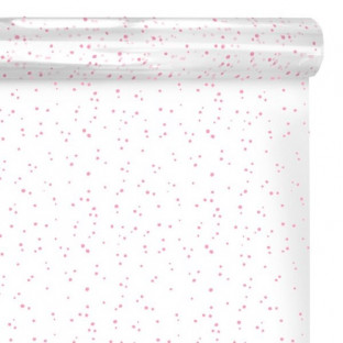CELOFÀN TRANSPARENTE TOPO ROSA 70CMX50M