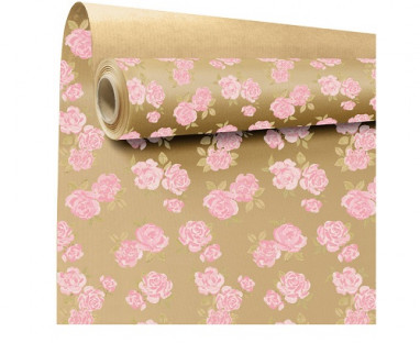 PAPEL WATER RESISTENT ELSA 79CMX40M ROSAS ROSA