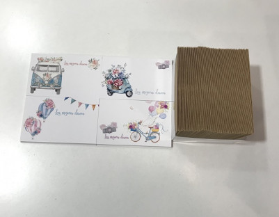 SOBRES Y TARJETAS SURTIDAS 7X11CMX100(4TEMAS)