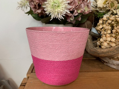 MACETA CUERDA Ø19XH16B14 FUCSIA/ROSA