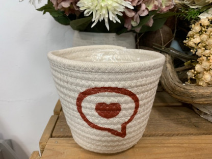 MACETA COTTON WHATSAP 21X17X15
