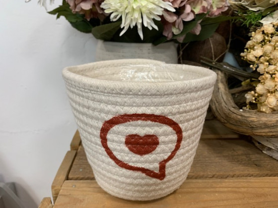 MACETA COTTON WHATSAP 21X17X15