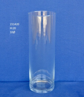 CRISTAL CILINDRO H:20CM Ø:10