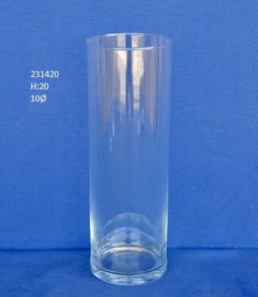 CRISTAL CILINDRO H:20CM Ø:10