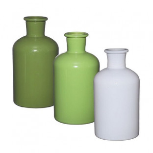 BOTELLA RIGA OPACO VERDE MIX Ø:7-12CM