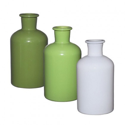 BOTELLA RIGA OPACO VERDE MIX Ø:7-12CM