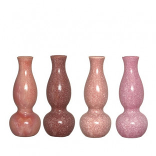 CRISTAL JARRON IVY Ø96H15 ROSA COMBINADOS
