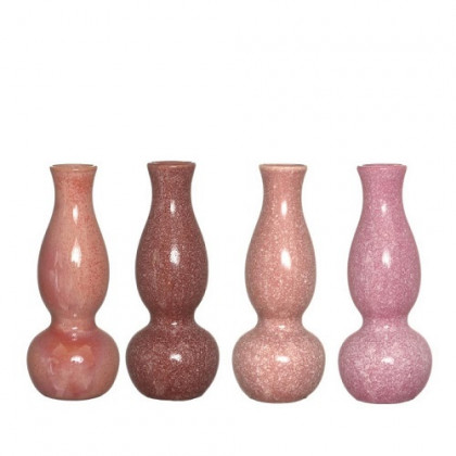 CRISTAL JARRON IVY Ø96H15 ROSA COMBINADOS
