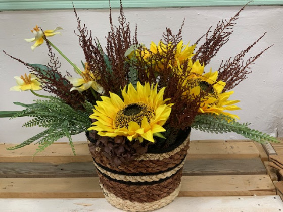 CENTRO ARTIFICIAL GIRASOLES GRANDES