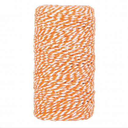 CINTA CORDINO MM2X100MT ORANGE/WHITE