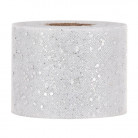 CINTA BRILLANT TULLE 7CMX50M PLATA