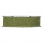 CINTA DOUBLE VELVET 25MMX7MT V/OLIVO