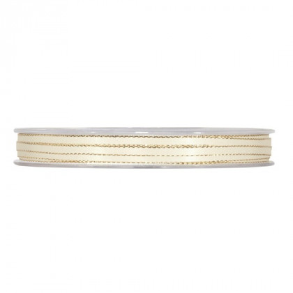 CINTA SATIN METAL 3MMX50MT CREMA