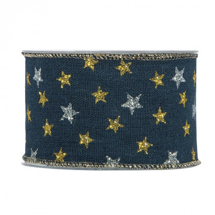 NASTRO ESTRELLAS 63MMX10M AZUL/ORO