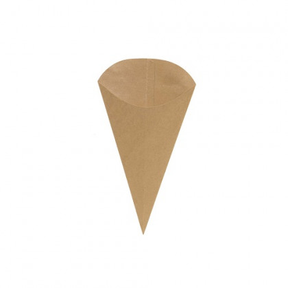 CONO PAPEL Ø8X20CM NATURAL (50 UNI)