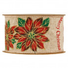CINTA POINSETTIA 63MMX10MT NATURAL