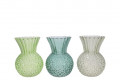 CRISTAL SENNA GREEN MIX Ø16X22CM