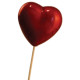 PICK CORAZON 6CM X 50CM X 5 UNI ROJO