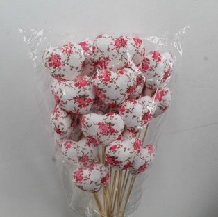 PPICK CORAZON ROMANTIC 50CM X 5UNI ROSA