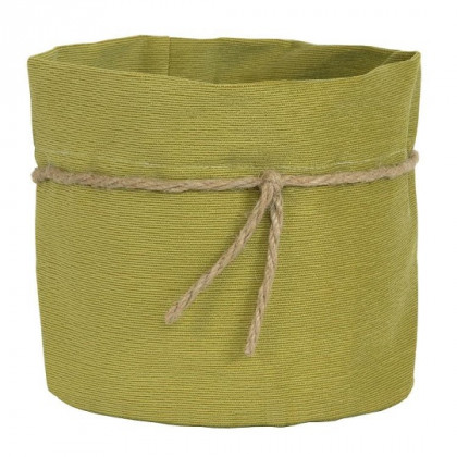 BAG STRIPE VELVET Ø16 X12CM SALVIA