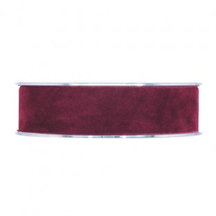 CINTA DOUBLE VELVET 25MMX7MT BURDEOS