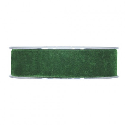 CINTA DOUBLE VELVET 25MMX7MT VERDE