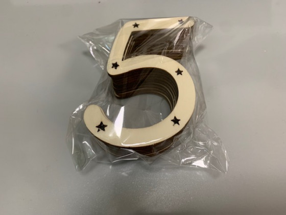 NÚMERO MADERA 5 PAQ X 10UNI