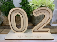 NÚMERO 2 PARA BASE MADERA