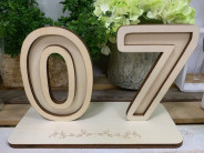 NÚMERO 7 PARA BASE MADERA