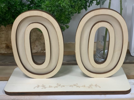 NÚMERO 0 PARA BASE MADERA