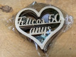 CORAZONES MADERA "FELIÇOS 50 ANYS" PAQ X 10UNI